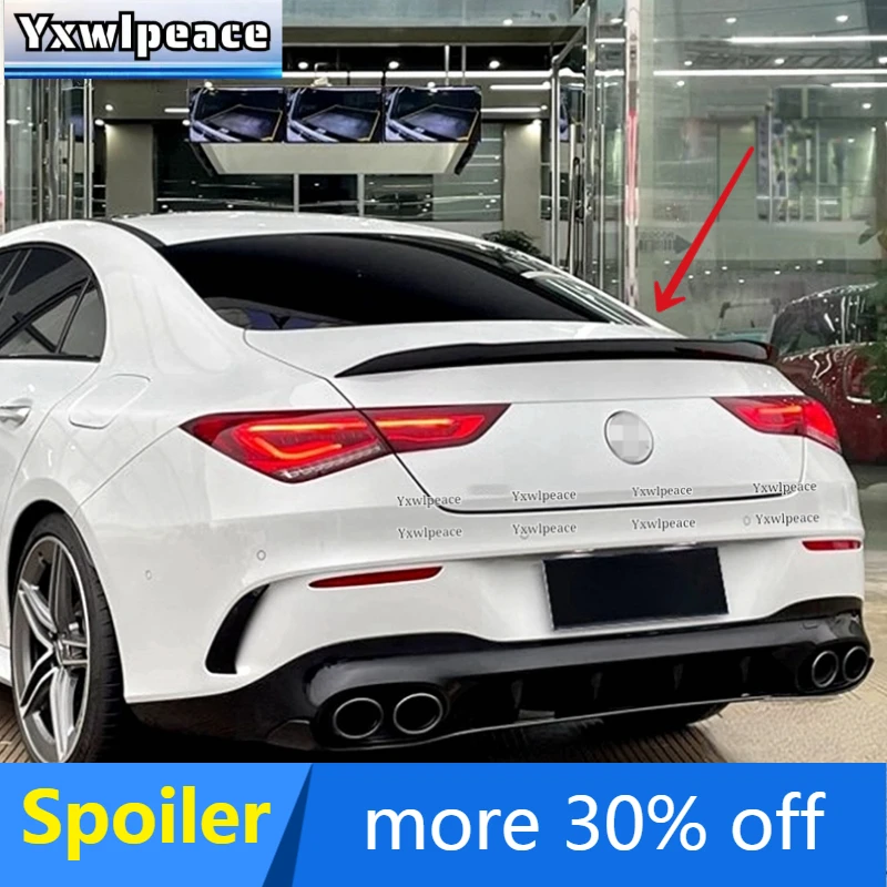 

For Mercedes Benz CLA Class W118 2019 2020 2021 2022 CLA250 CLA200 CLA220 C118 ABS Plastic Rear Lip Trunk Spoiler Car Styling