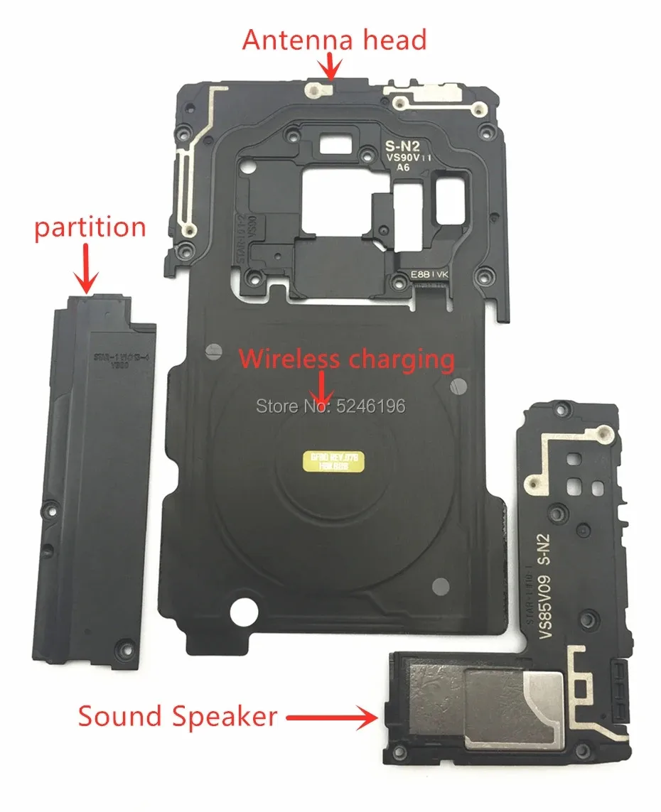 1pcs Wireless charging board NFC Signal Antenna Cover Bottom Sound Speaker For Samsung Galaxy S9 G960F G960U G9600 Four-piece