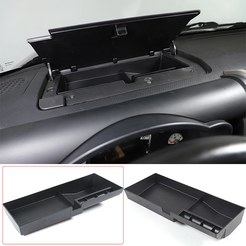 

ABS Black For 2007-2021 Toyota FJ Cruiser Car Dashboard Multi-function Storage Box Mobile Phone Tray Sticker Car Accessories