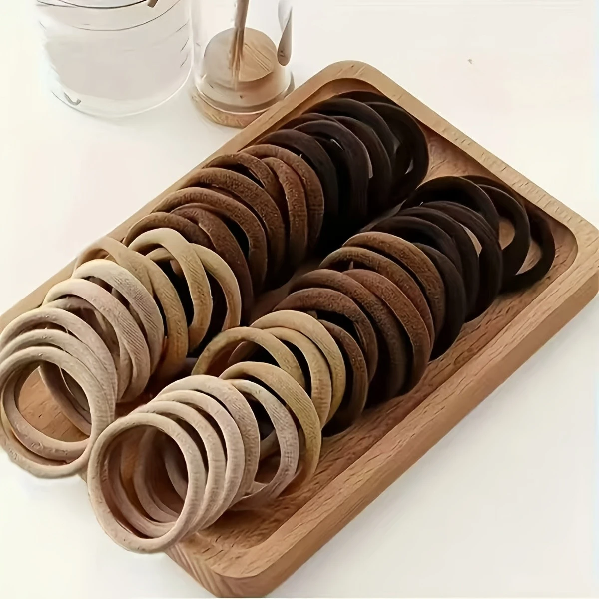10/20/30Pcs Seamless Elastic Hair Ties, Random Mixed Color Simple Hair Bands, Stretch Rubber Hair Bands