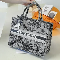 Borsa grande con stampa personalizzata con nome borsa a tracolla per pendolari personalizzata da donna borsa a tracolla per libri in tela di capacità della signora di moda