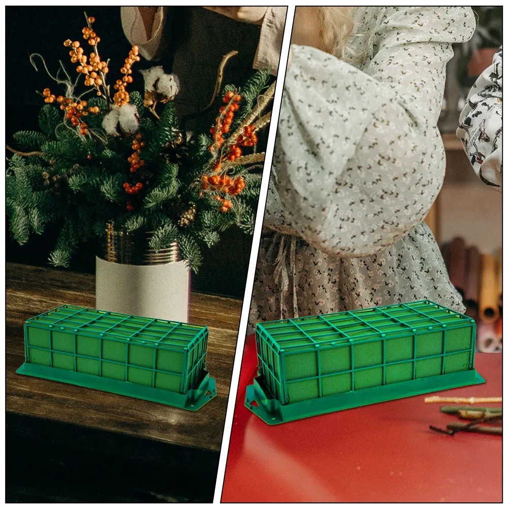 

4pcs Rectangular Flower Arrangement Durable Foam Base Easy Install Wedding Diy Decoration Tool Floral Holder Water Absorb Mud