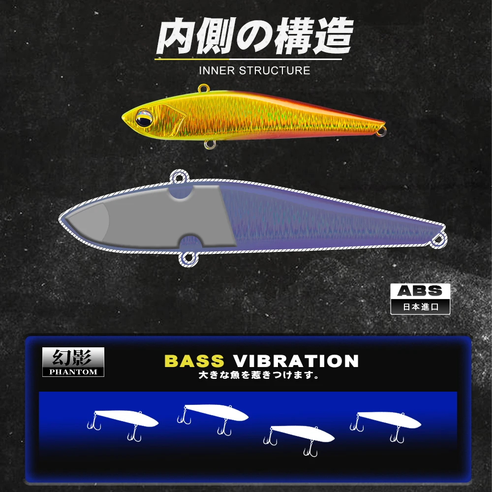 D1 Fiiish Señuelo Hielo para Lucio – 75mm/95mm VIB hundido - imagen 3