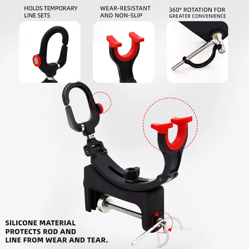 ZYZHE Soporte para caña de pescar – Plegable, nailon con ángulo ajustable