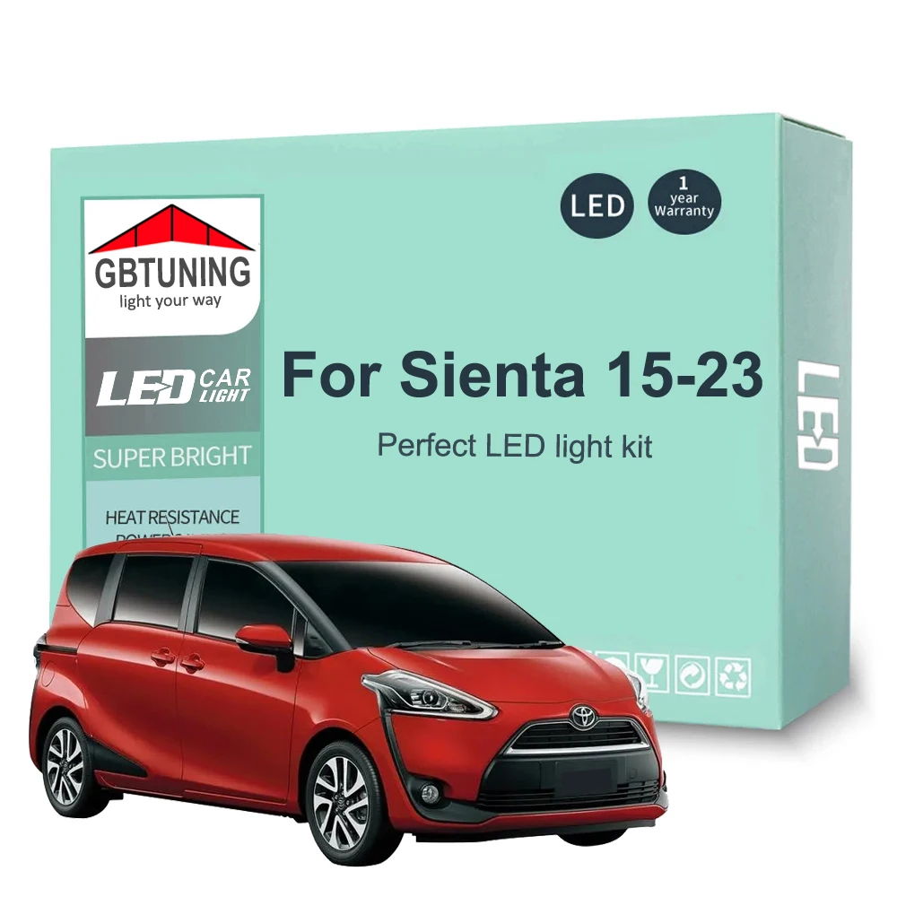 8 шт., интерьерные фотолампы для Toyota Sienta 2015-2019 2020 2021 2022 2023