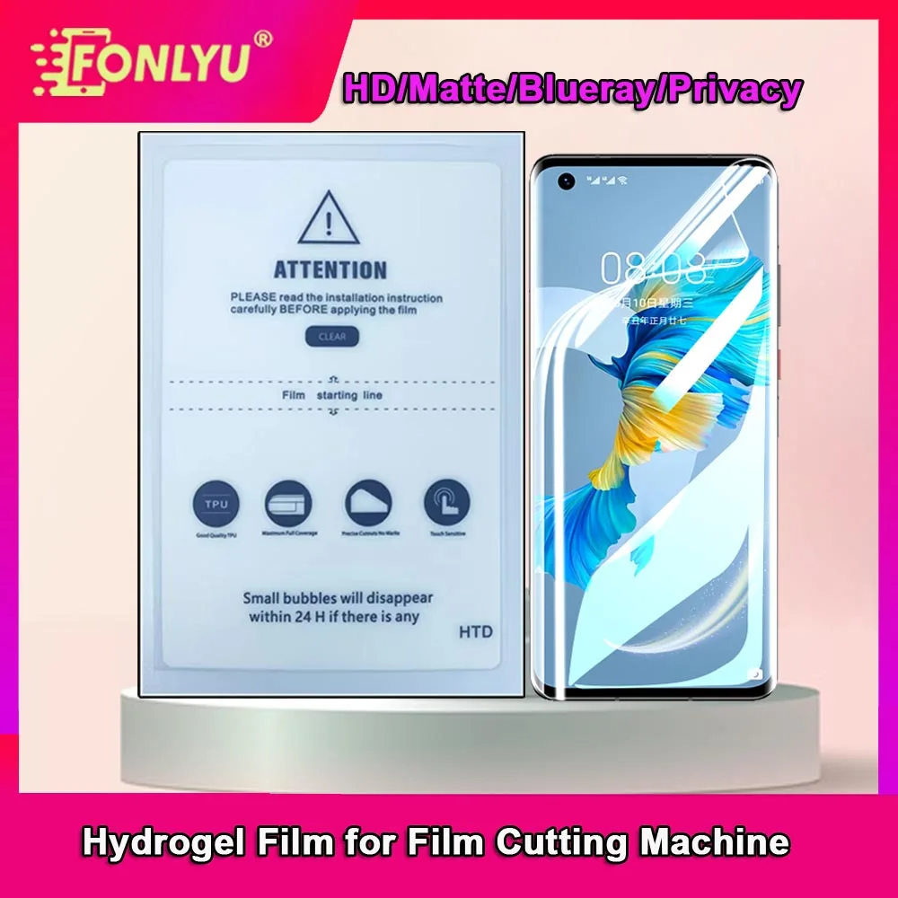 

FONLYU Hydrogel Film Clear for Cutting Machine Android Anti-blue Privacy Protector HD Matte Blue-ray Film Repair Tool for Cutter
