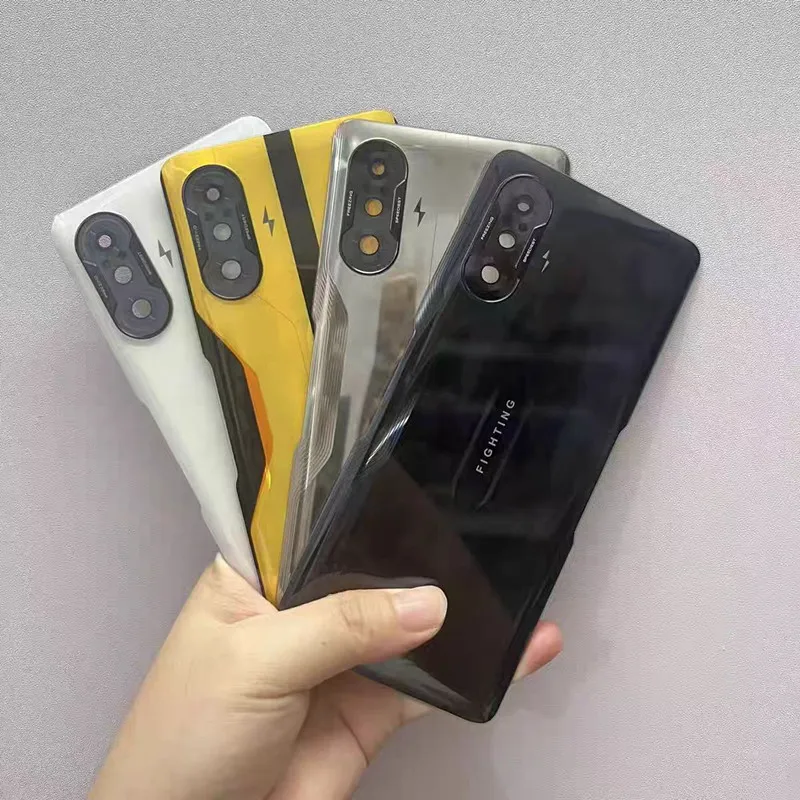 K40Game Rear Housing For Xiaomi Redmi K40 Gaming Battery Back Cover Glass Case Replace Repair Spare Parts + Camera Lens