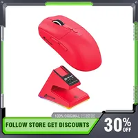 Original Attack Shark X6 Wireless Mouse Lightweight PAW3395 Gaming Triple Mode Wireless Bluetooth Mouse Rechargeable RGB Base