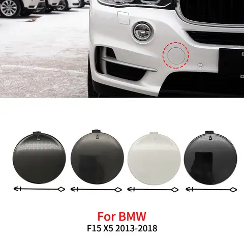 자동차 앞 범퍼 트레일러 후크 견인 커버 캡 교체 액세서리, 블랙 화이트, BMW F15 X5 2014-2018 51117378591