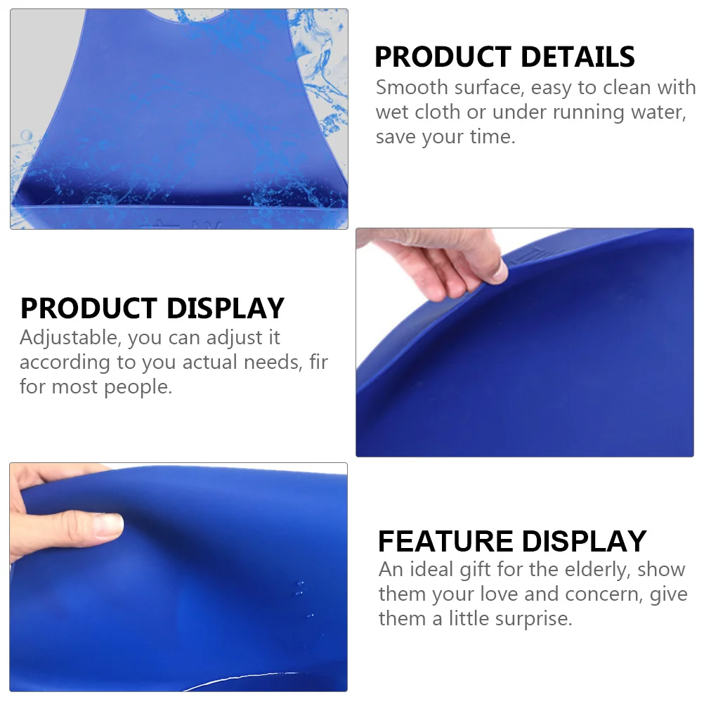 Bavoir imperméable en Silicone pour adultes, protection de vêtements réglable pour personnes âgées et personnes âgées, bavoir réutilisable pour les repas