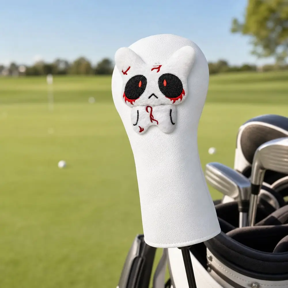Cute Doll Design Golf Head Covers Durable White Golf Putter Cover PU Leather Golf Club Headcovers Golf Course