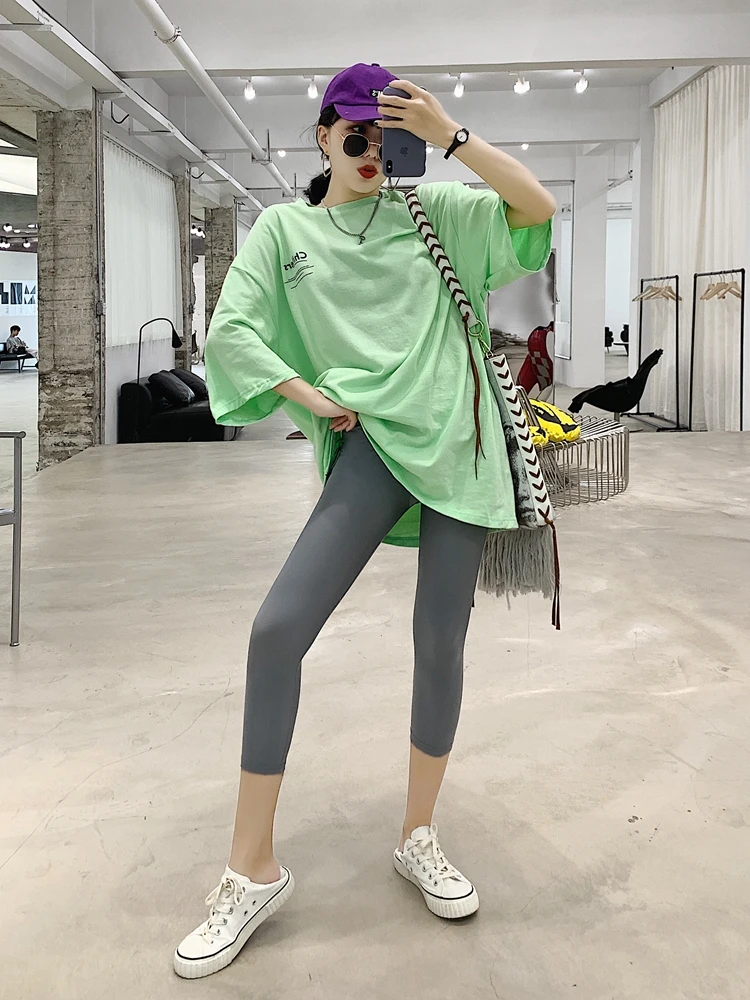 الصيف رقيقة الحرير الجليد اليوغا السراويل النسائية الرياضية ضيق سبعة تسعة طول التخسيس ey قاعدة طبقة السراويل ألياف البولي يوريثين المرنة