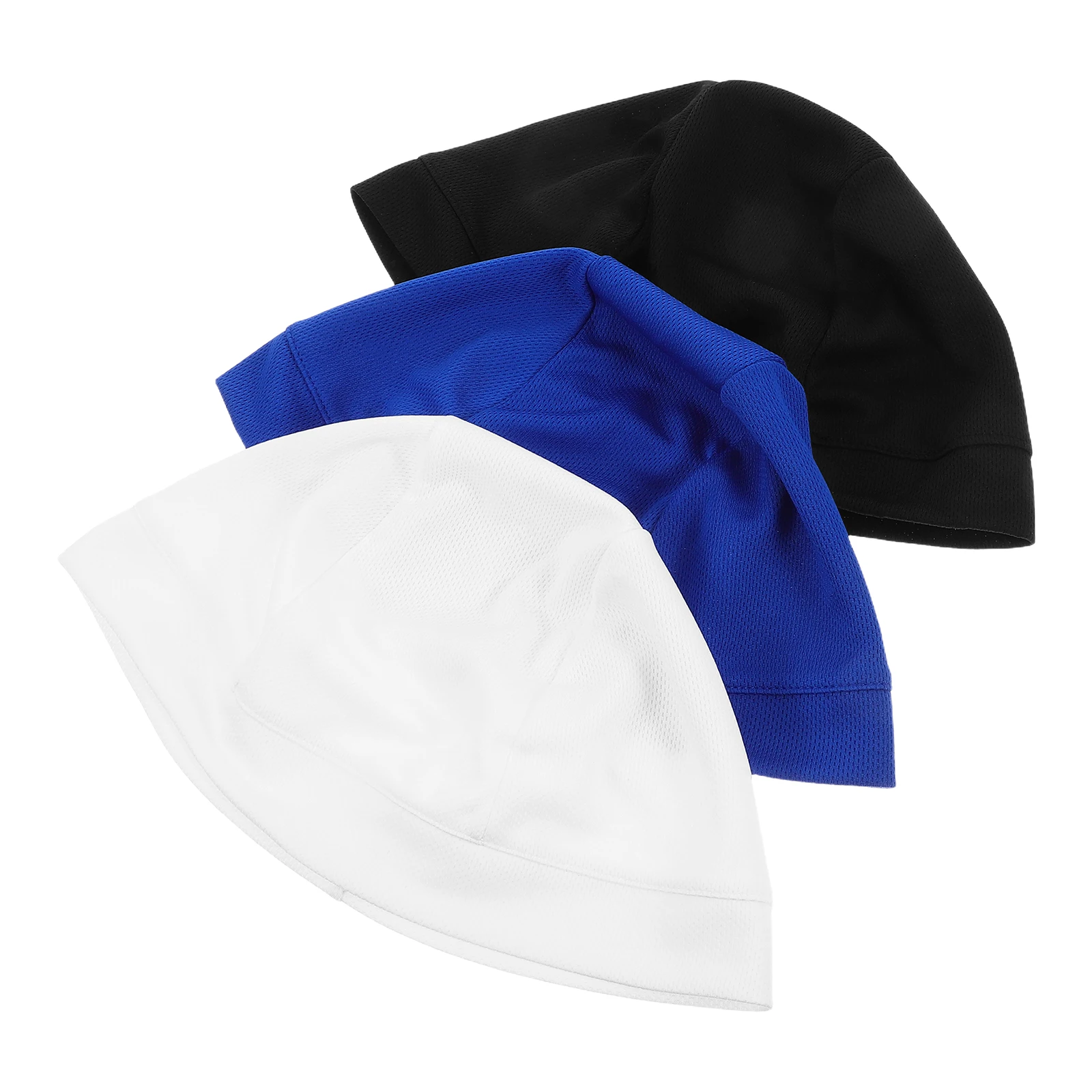 

3pcs Quick Dry Liner Cycling Sports Sweat Absorb Inner Cap Uv Protection Breathable Stretchy Outdoor Sports Headwear