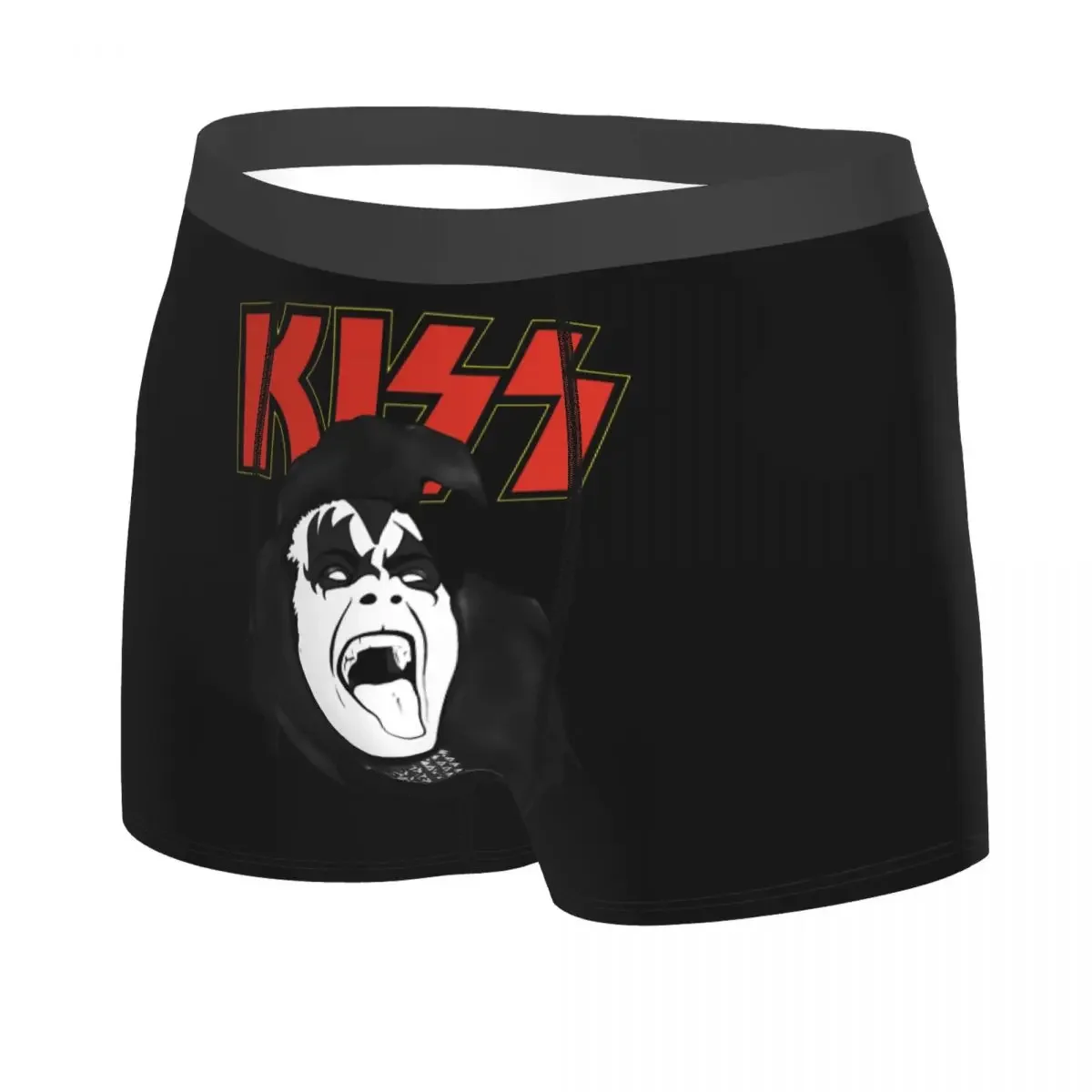 ชายเซ็กซี่ Gene Simmons Kiss Band ชุดชั้นใน Heavy Metal กางเกงบ็อกเซอร์ผู้ชายกางเกงขาสั้นกางเกงขาสั้นกางเกง