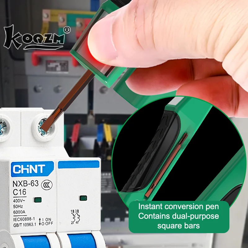 Wielofunkcyjne narzędzie do ściągania izolacji z przewodów z piórem testowym elektrycznym, obcinakiem do kabli, zaciskarką i testerem.