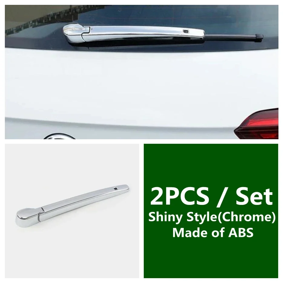 ABS Chrome Rear Windshield Window Wiper Decoration Frame Cover Trim Fit For Volkswagen T-Roc T Roc 2018 - 2021 Car Accessories