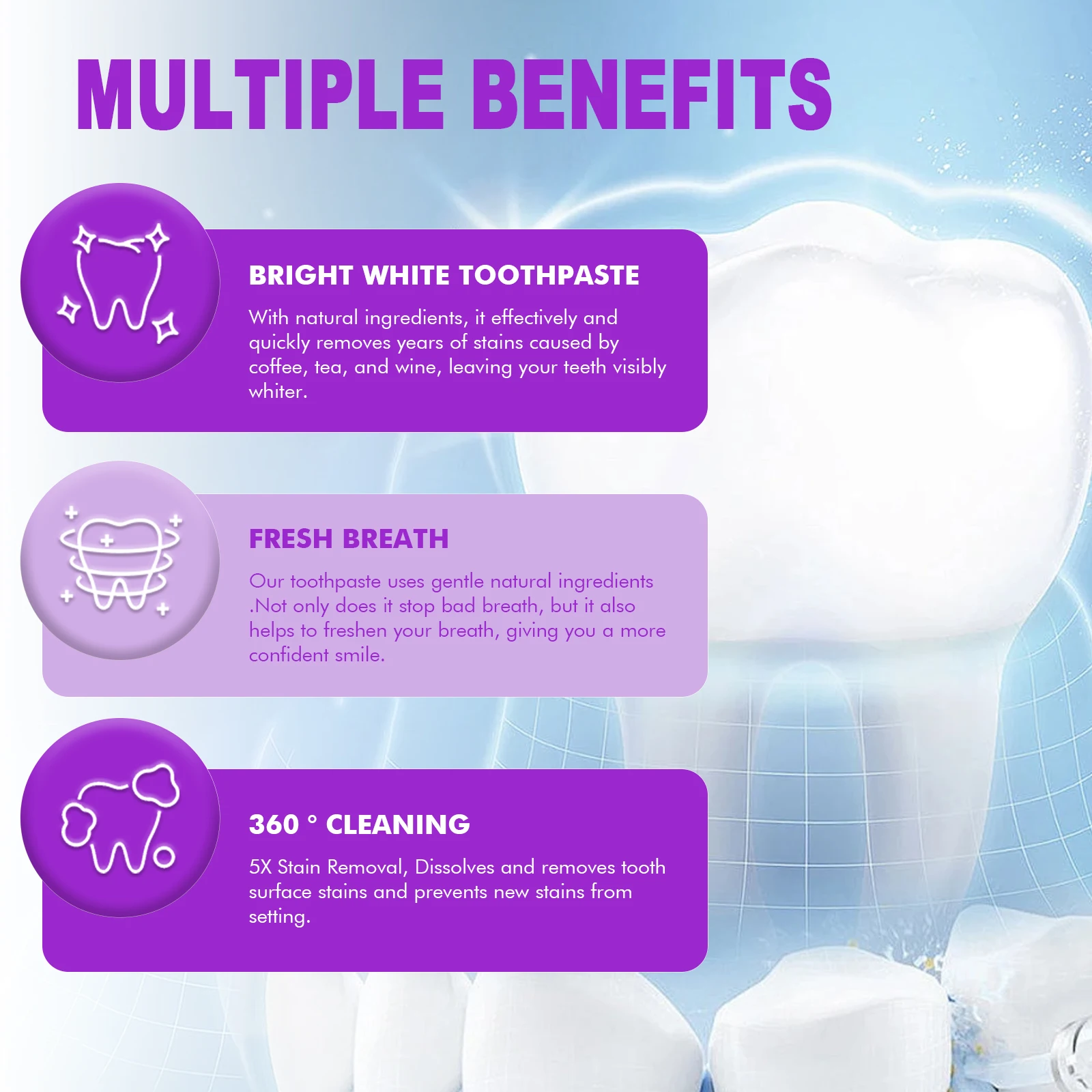 Probiotics Brightening Toothpaste Cleaning Stain Removal Freshens Breath Gentle Daily Teeth Cleaning Promote Bright Smiles - view 3