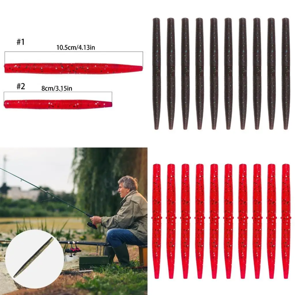 

Y1UC 10lots Professional Grade Salting Fishing Lures Camouflages Color Perches