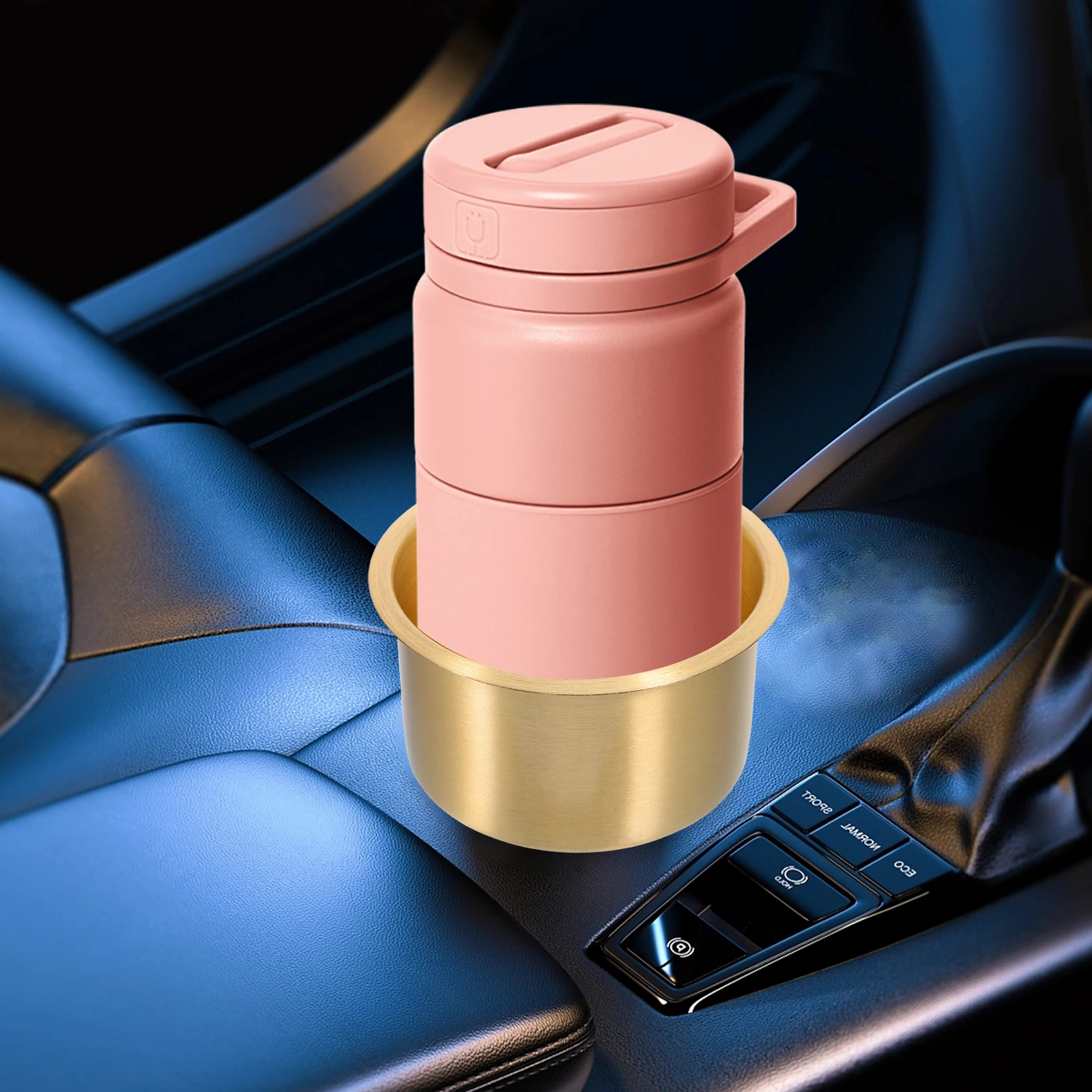 

Copper Cup Holder Recessed Drop Rv Boat Truck Can Water Bottle Storage Mount Automotive Sofa Yacht Marine Drink