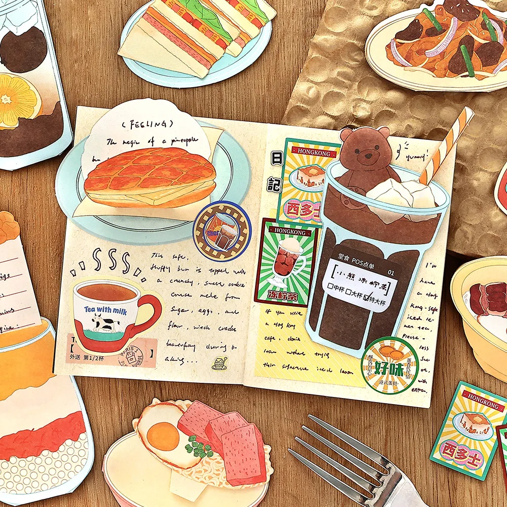 20pcs kawaii Stationery Sticker Fresh food section junk journal Decorative Scrapbooking DIY Craft Sticker