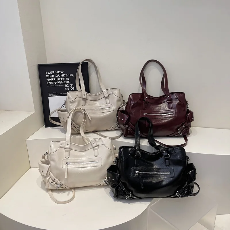 

Motorcycle Crossbody Bag for Women Shoulder Bags Large Capacity Purse and Handbags Designer Bags Сумка Женская Bolsos De Mujer