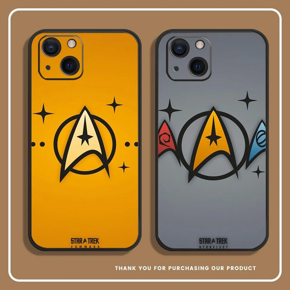 S-Star Trek S-Ships Phone Case For iPhone 14,13,12 Mini 11 Pro XR,X,XS,MAX 6S,7,8 Plus Silicone Cover Soft black