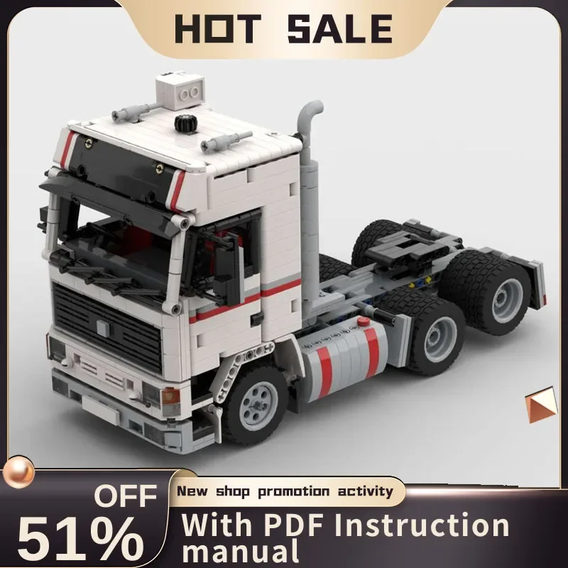 

1153Pcs Engineering Container Volvoed F16 Heavy Duty Truck Trailer Tower Head Tech Diy Creative Ideas Kid Toy Gift Custom Puzzle