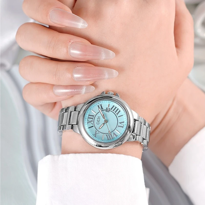 

2025 New Luxury Ladies Watch Small Disc Vintage Roman Student Waterproof Simple Classic Steel Belt Quartz Watch Birthday Gift