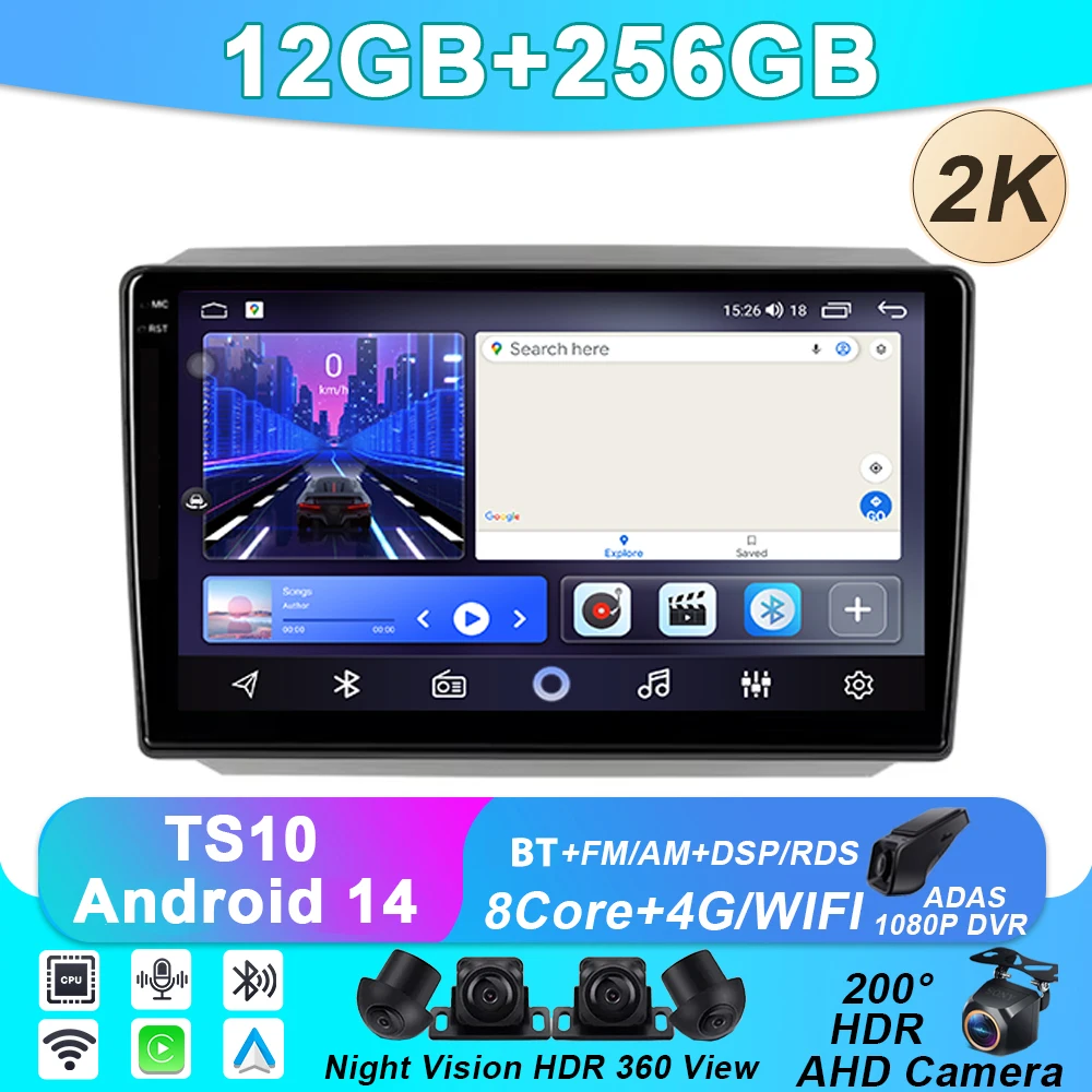

Android 14 Car Radio For Suzuki Big Dipper Wagonr Wagon R X5 2004+ Multimedia Player GPS Navigation Carplay 4G WIFI BT Head Unit