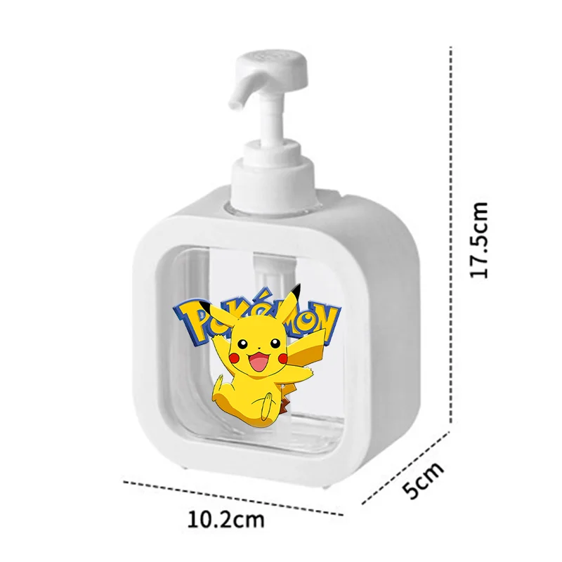 Pokemons Soap Dispenser Anime Pikachu Shampoo Bottle Clear Plastic Press Type Lotion Split Storage Container for Bathroom Kitche view 2