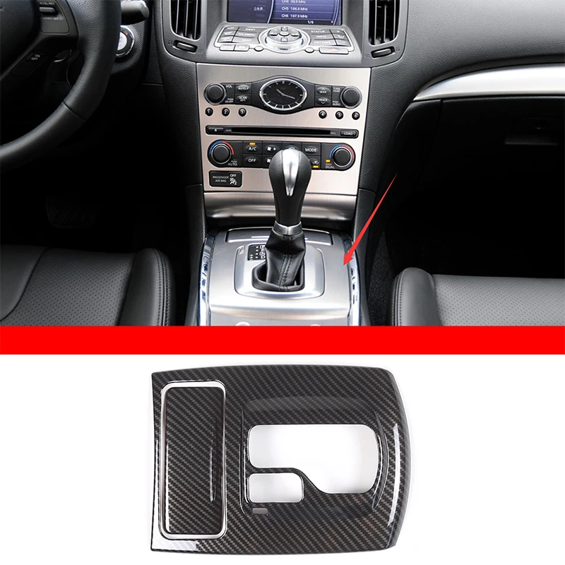 

For 2007-2013 Infiniti G25 G35 G37 Car Center Console Gear Shift Panel Decoration Cover Trim Sticker Accessories