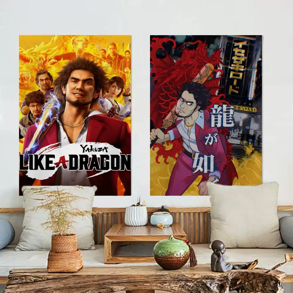 Video Game Y-yakuza Like A Dragon Tapestry For Indoor Outdoor Living Room Bedroom Patio Durable Versatile Decor All Weather Use