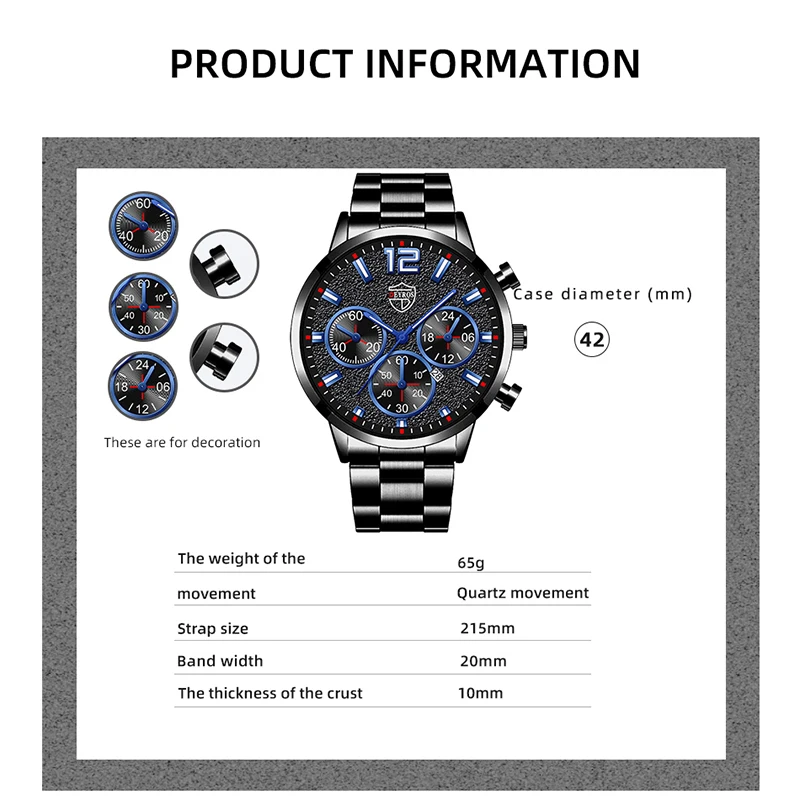 Fashion Mens Watches Luxury Silver Stainless Steel Quartz Wristwatch Calendar Luminous Clock Men Business Casual Leather Watch