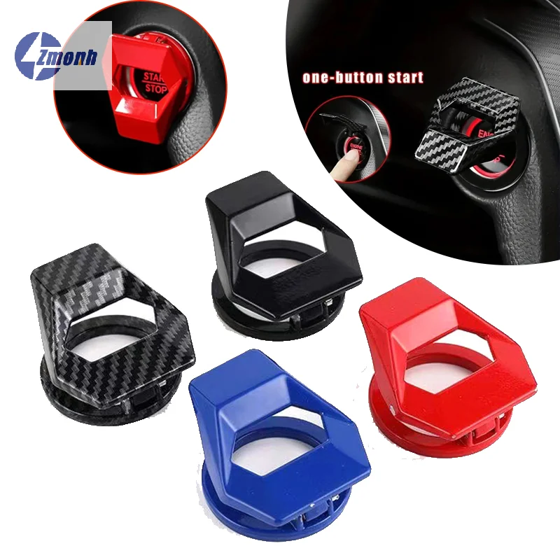 New！Car Engine Start Switch Button Cover Car Ignition Push Button Protective Covers Cap Car Interior Auto Decorative Accessories