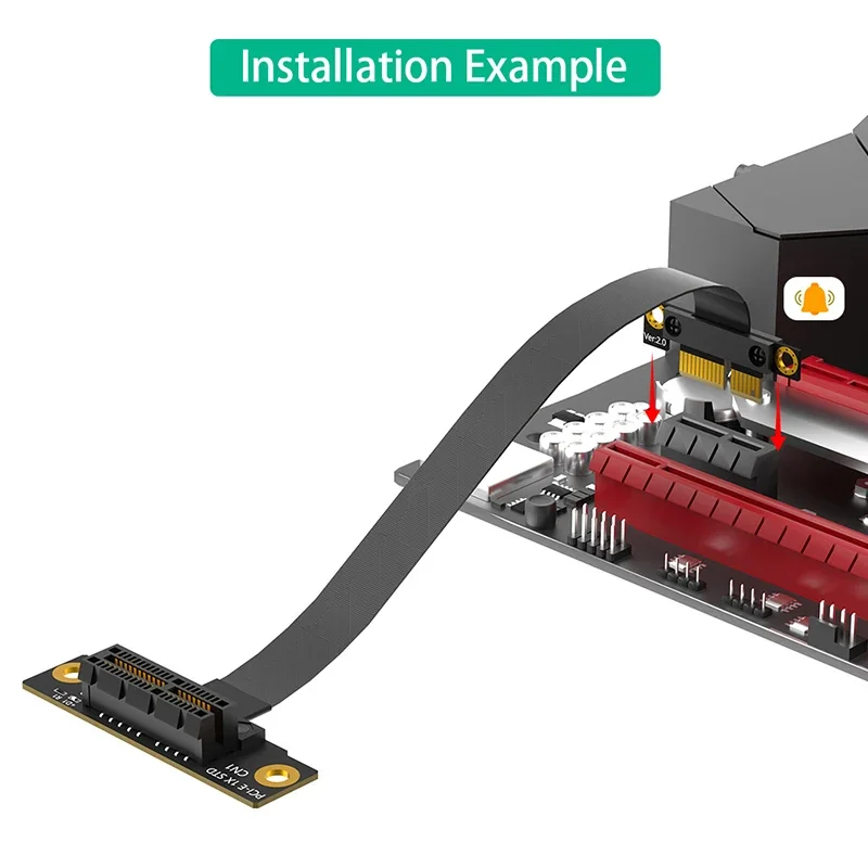 PCIE X1 Extender Riser Cable PCI Express 36Pin GEN3 8G 1X Male to Female 270 Degree Reverse PCI-E Slot Extension Flexible Cable