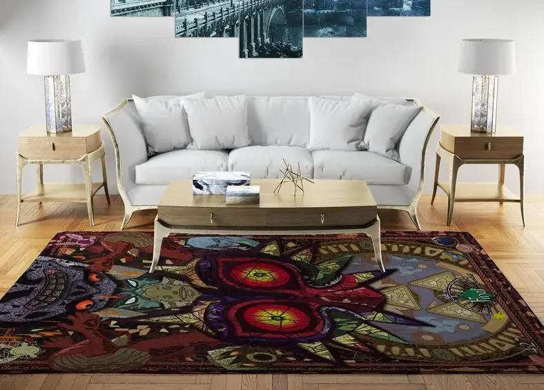 The Legend Of Zelda Majoras Mask flanelowe dywaniki podłogowe gra wideo miękki dywan do salonu Home Decor