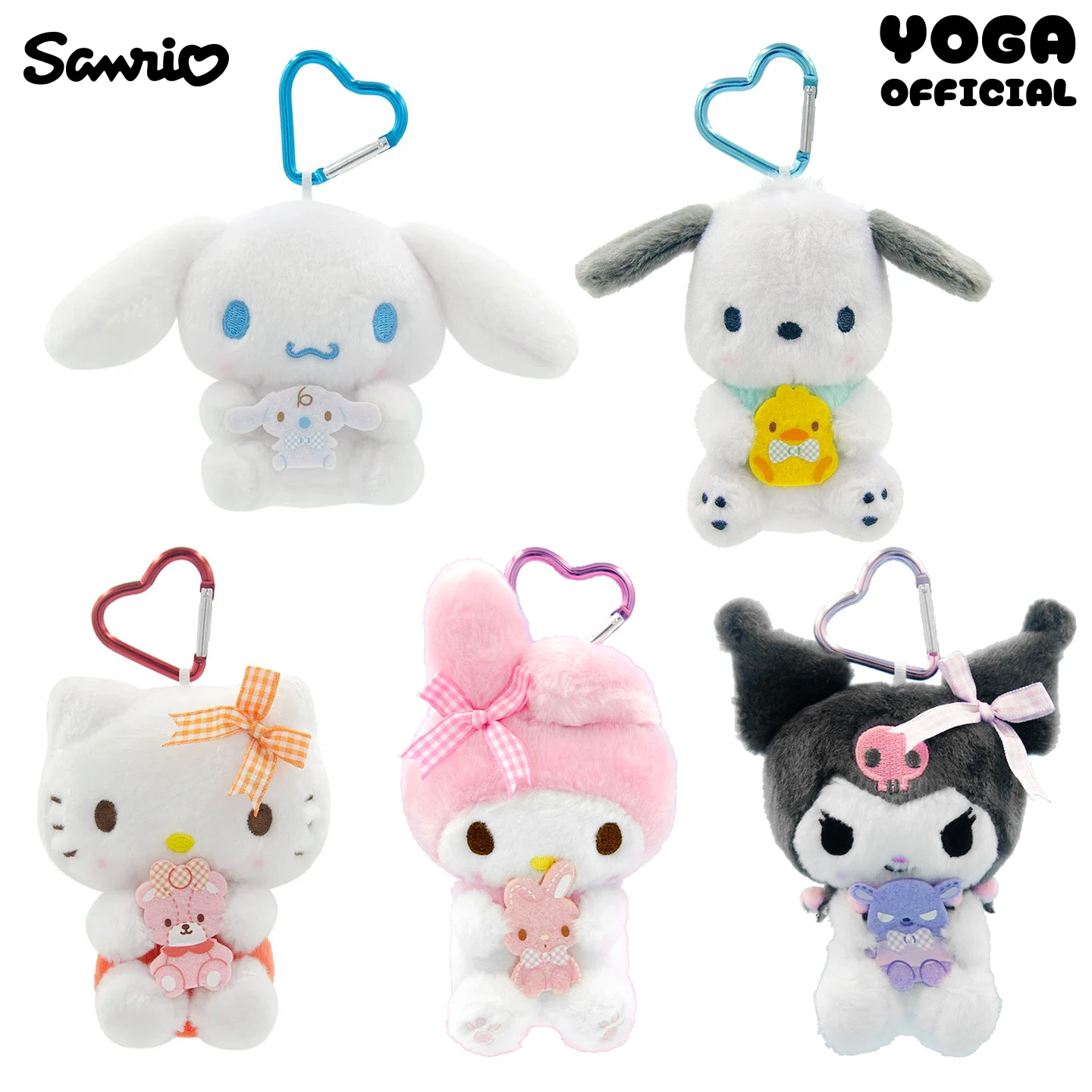 

2025 Sanrio Cinnamoroll Pachacco Cartoon Plush Toy Hello Kitty Backpack Keychain Soft Stuffed Doll Girl Birthday Christmas Gifts