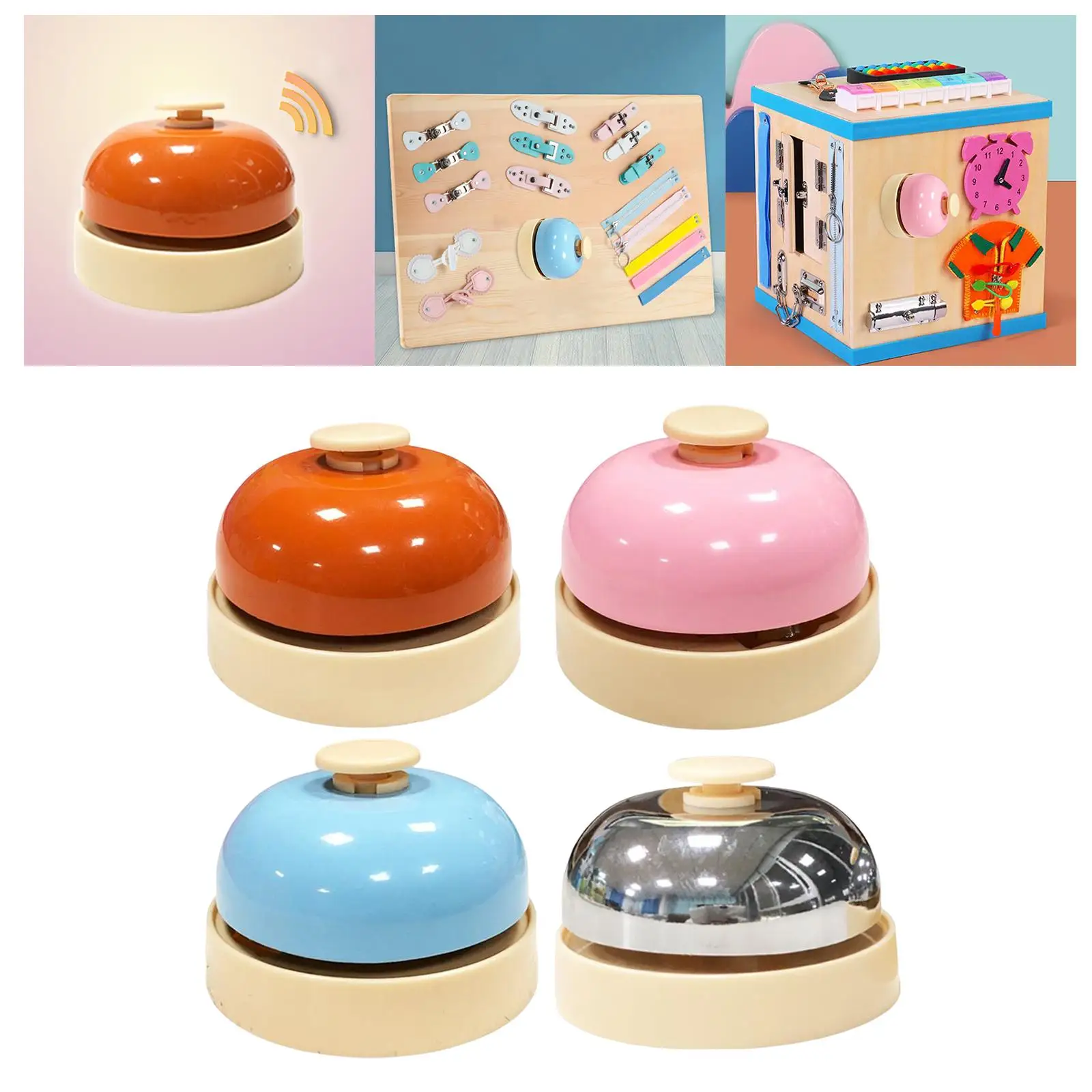 Montessori Child Busy Boards Accessories Bell Preschool Education Learning Sensory Toys for Kids Toddler