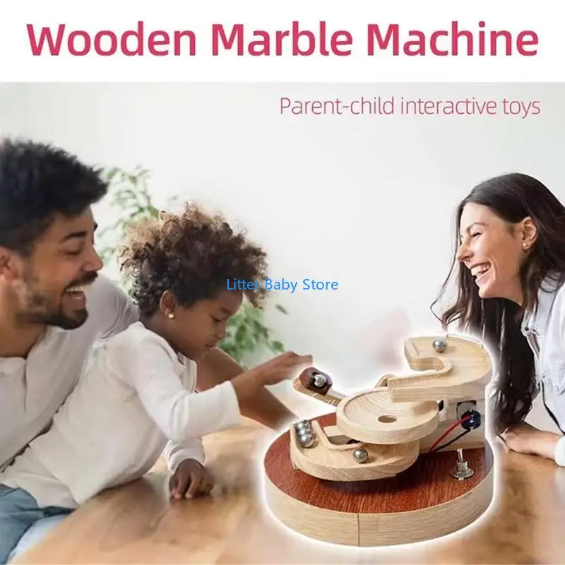 

N80C Wooden Marble Machine Handmade Marble Wooden Educational Parent-Child