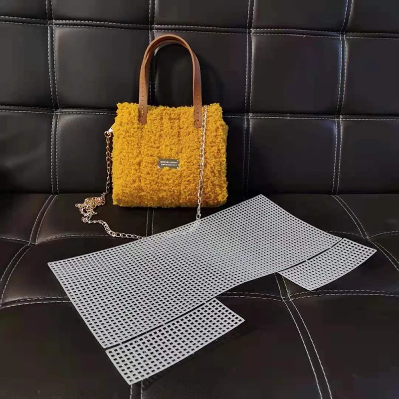 new arrival knitting weaving plastic mesh sheet diy sewing woven bag shoulder crossbody bag handbag purse making supplies