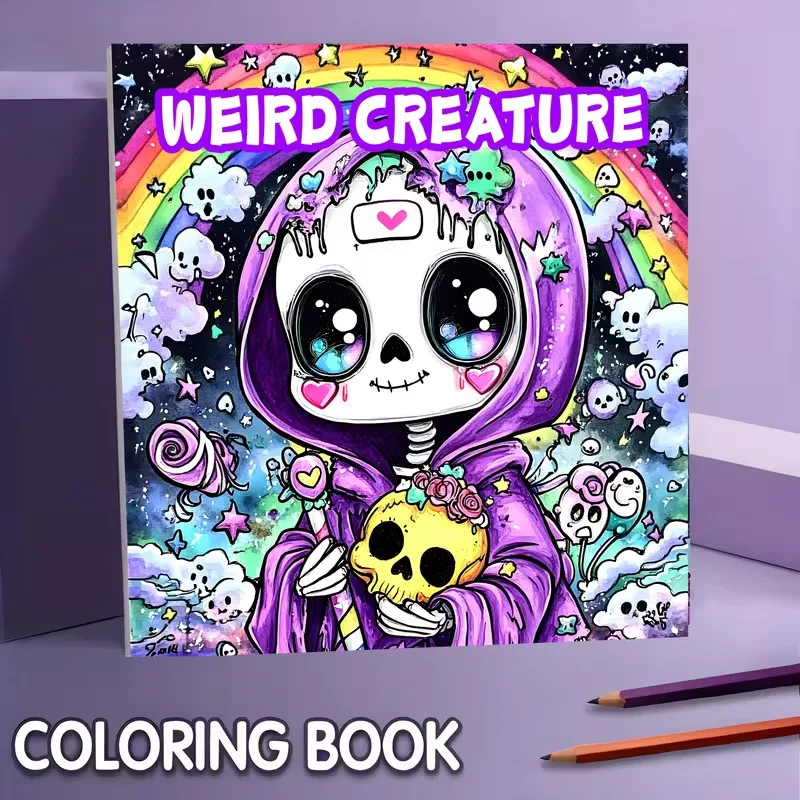 Weird Creature Coloring Book Thick Paper Stress Relief Drawing Art Notebook Hot New Cross-border