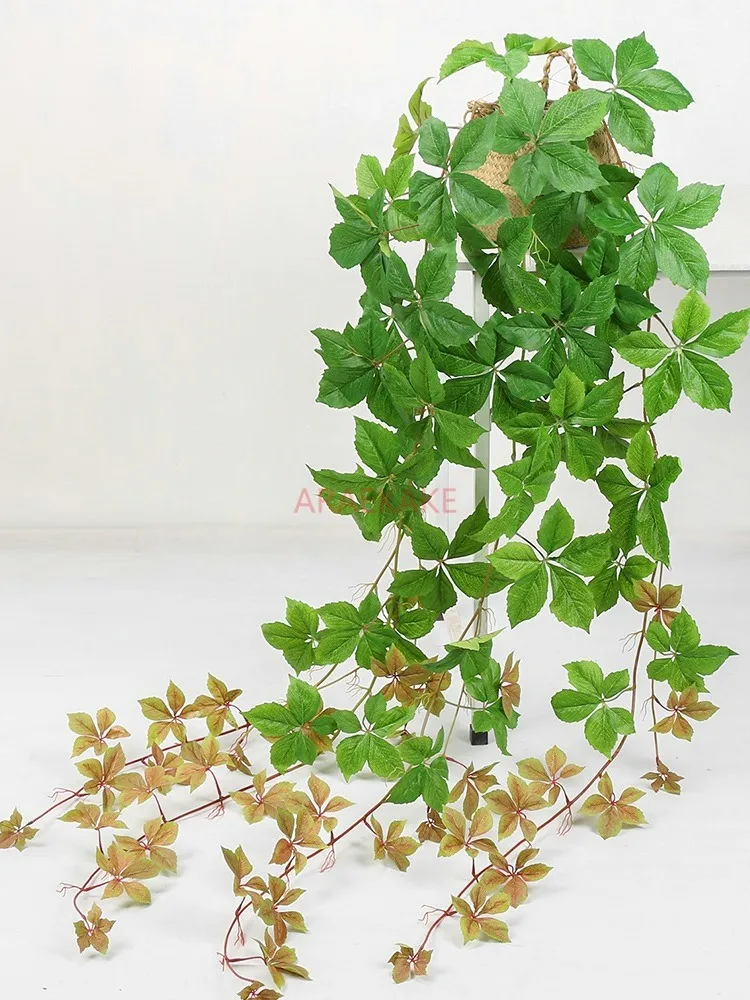 1pcs Simulated grape leaf ivy fake flower vine plant plastic flower tree leaf water pipe ceiling decoration obstruction