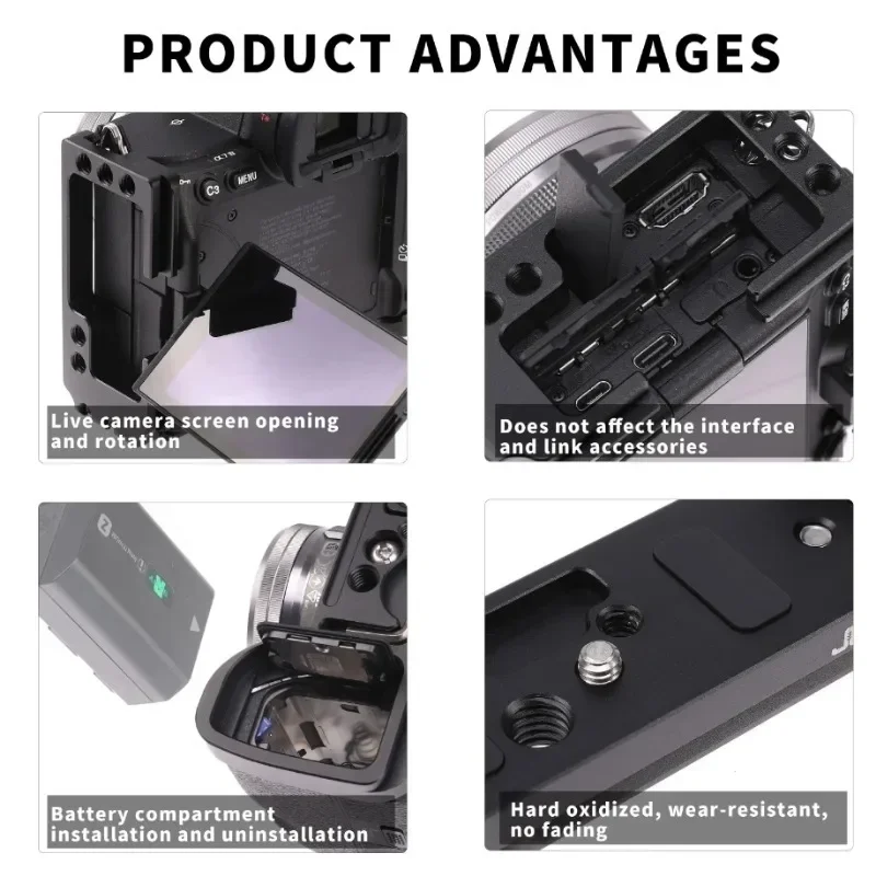 Quick Release L Vertical Bracket Plate Grip Tripod Holder Handle for Sony A7IV ILCE-7M4 Camera