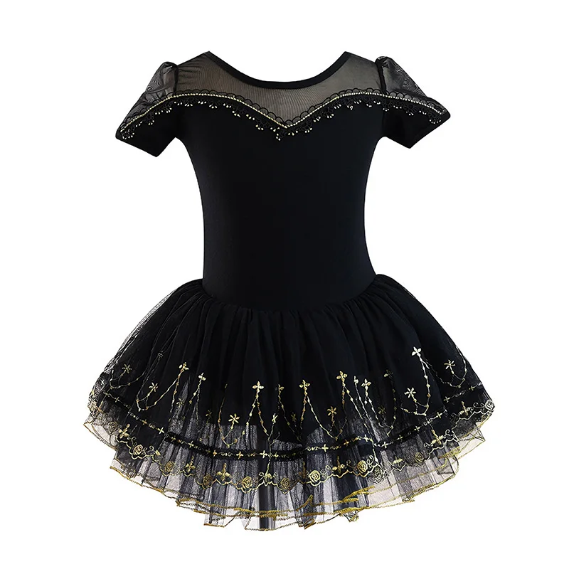 

‌ Элегантный костюм балерины, платье для детей, дышащие встроенные трусы для девочек, сетчатое лоскутное платье-пачка для отдыха, танцевальных шоу