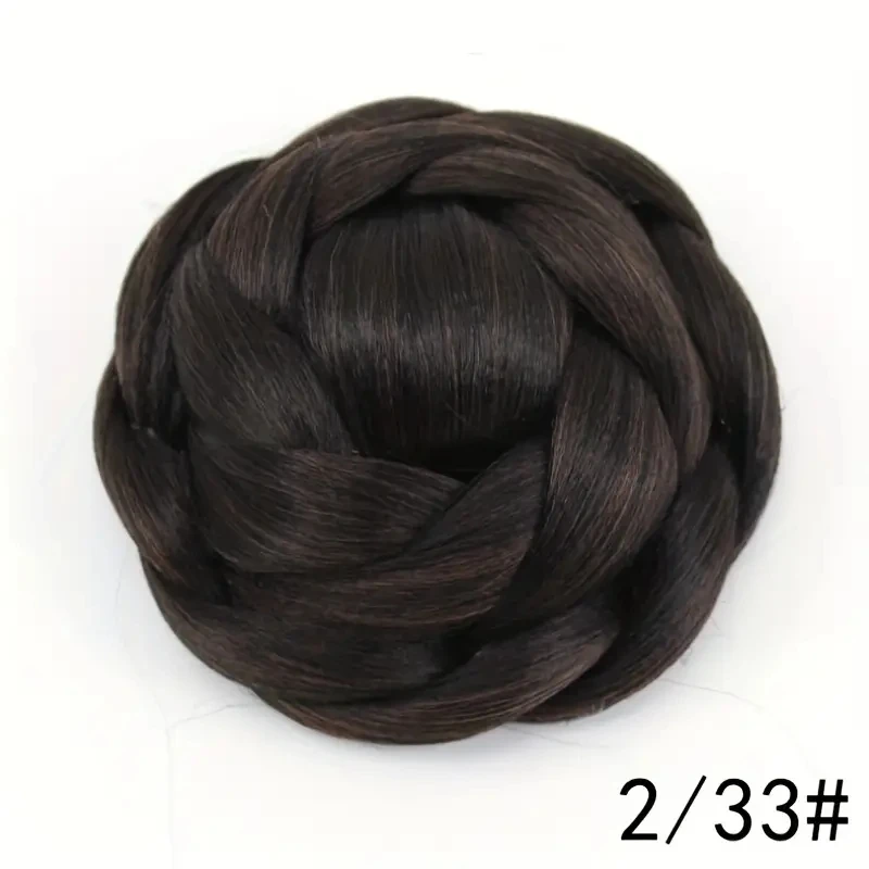 Syntetyczne plecione gumki do włosów Chignon Bun Donut Updo Plecione treski Clip In Hair Bun For Party Wedding Cosplay Use