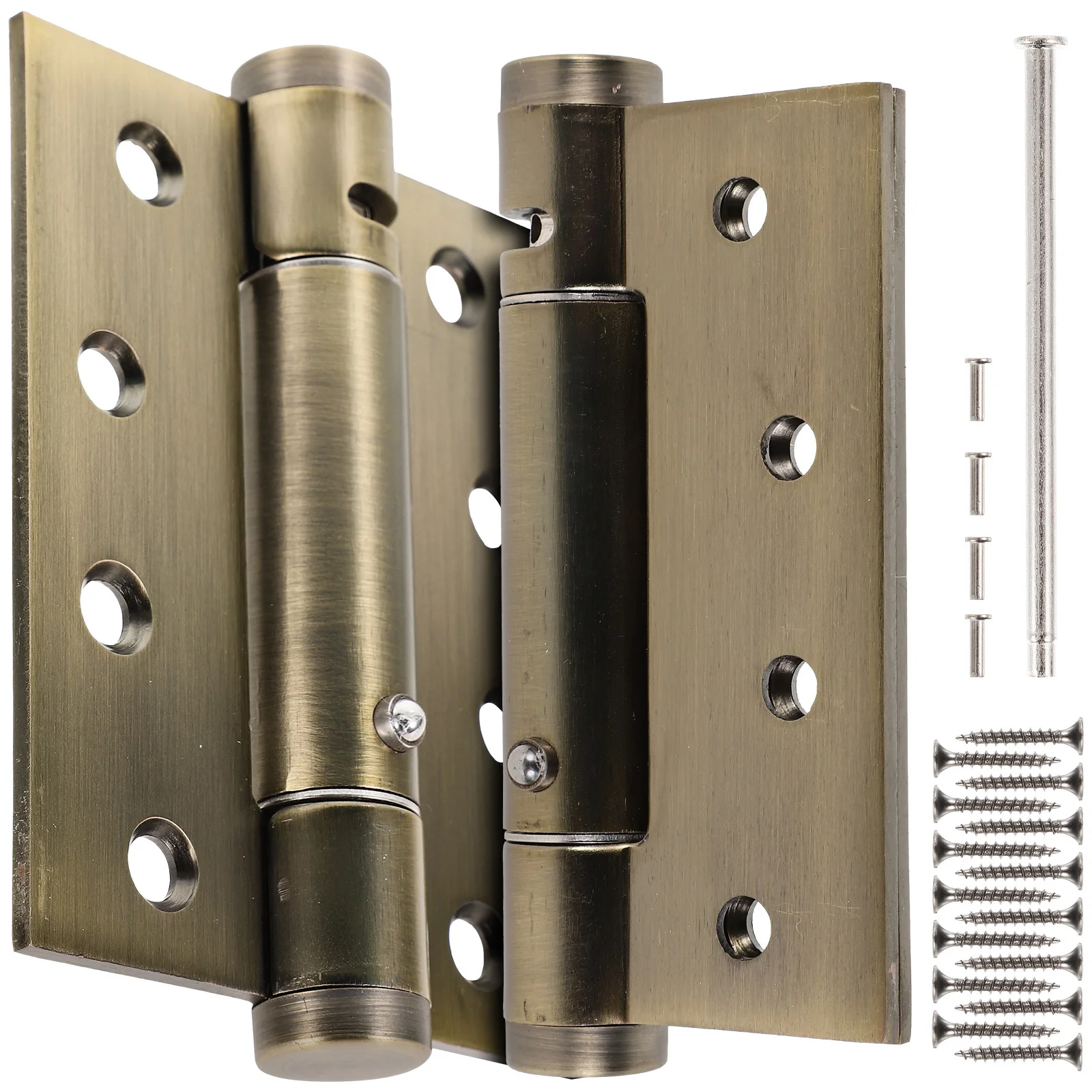 

2pcs Self Closing Door Hinges Heavy Duty Aluminum Alloy For Screen Garage Exterior Door Spring Loaded Hinge Residential