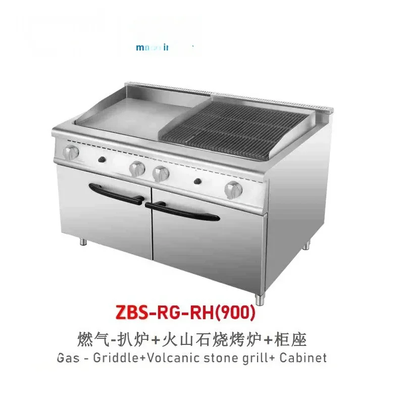 for Western Kitchen Equipment Vertical Electric Flat Grill Gas Pit Grill with Cabinet Multi Series Optional CE Manufacturer