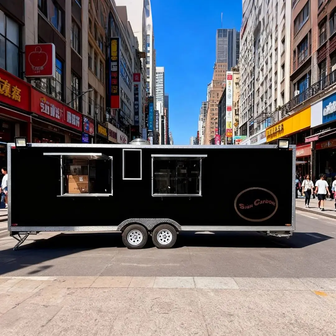 Mobile Street Food Trailer for Night Market Scenic Spot & Park Vending Wear-Resistant Food Storage Practical Design
