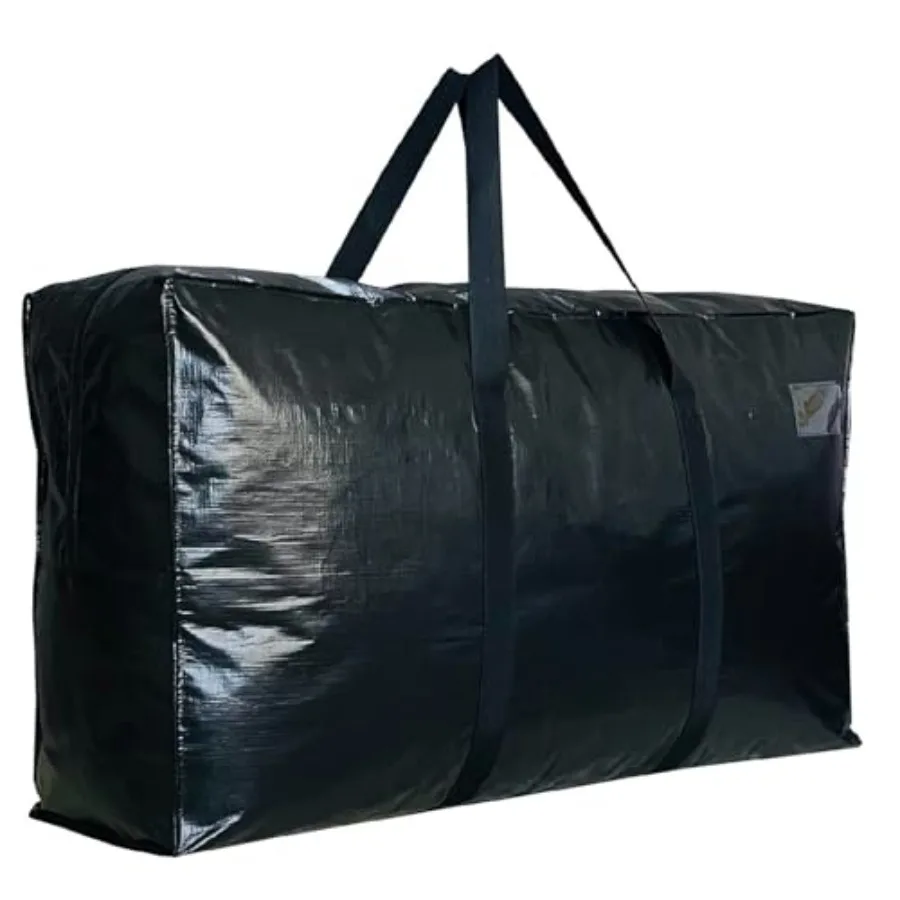 

155 Gallon Extra Large Storage Bags, Jumbo Moving Storage Bags, Foldable Big Black Waterproof Outdoor Patio Cushion Storage Bag