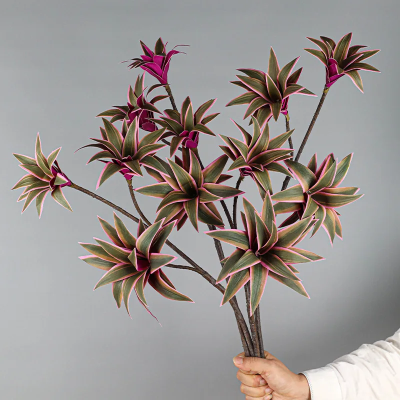 83 cm große künstliche Lilienpflanzen, Zweig, tropische Baumblätter, gefälschte Bambusblätter, fühlt sich echt an, Magnolienlaub für Zuhause, Hochzeit – Detail 4